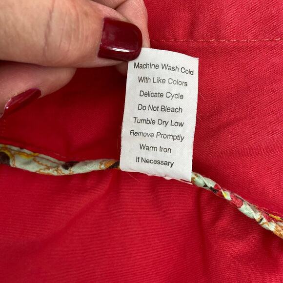 CAbi Blazer Jacket Size 8 Red Single Button Notch Collar Cotton Spandex Stretch - Picture 11 of 11